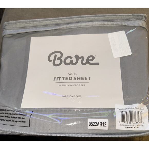 NIP Twin XL Fitted Sheet Premium Ultra-Soft Microfiber Wrinkle Resist Grey - Picture 1 of 3